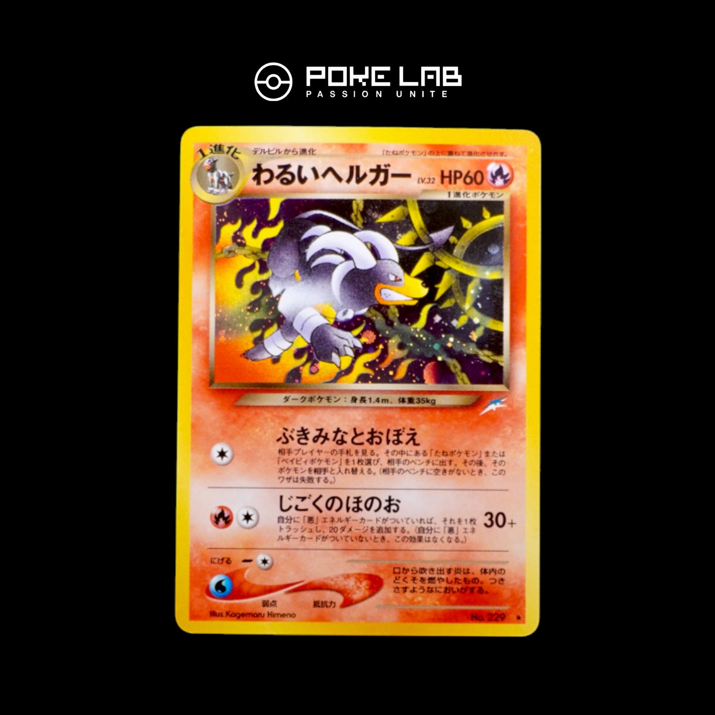 Démolosse Obscur / Dark Houndoom Holo NEO